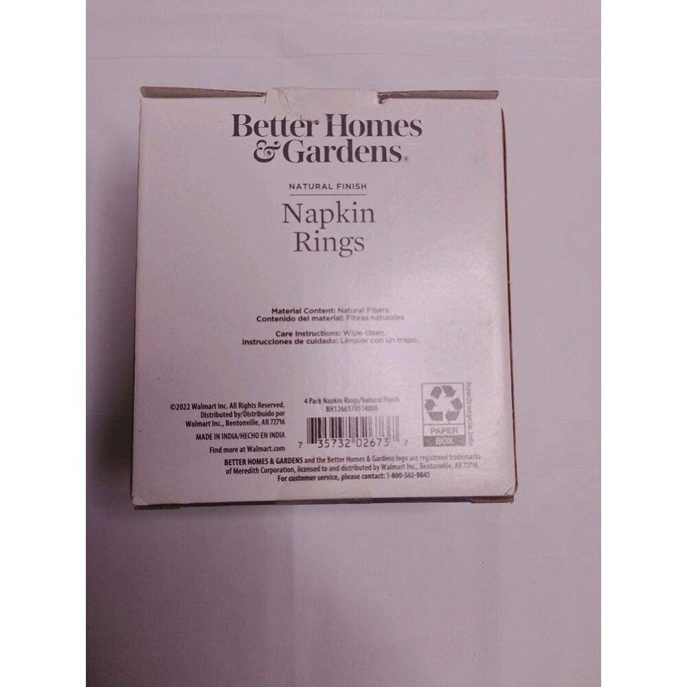 2 Set Better Hoems & Gardens Woven Napkin Rings - Picture 2 of 6